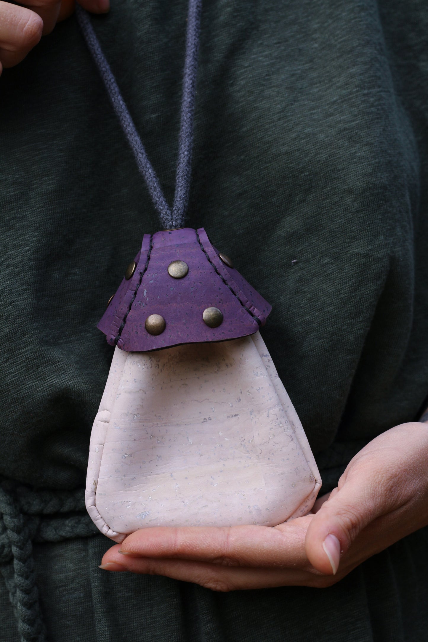 VEGAN | Mushroom pocket bag | Purple