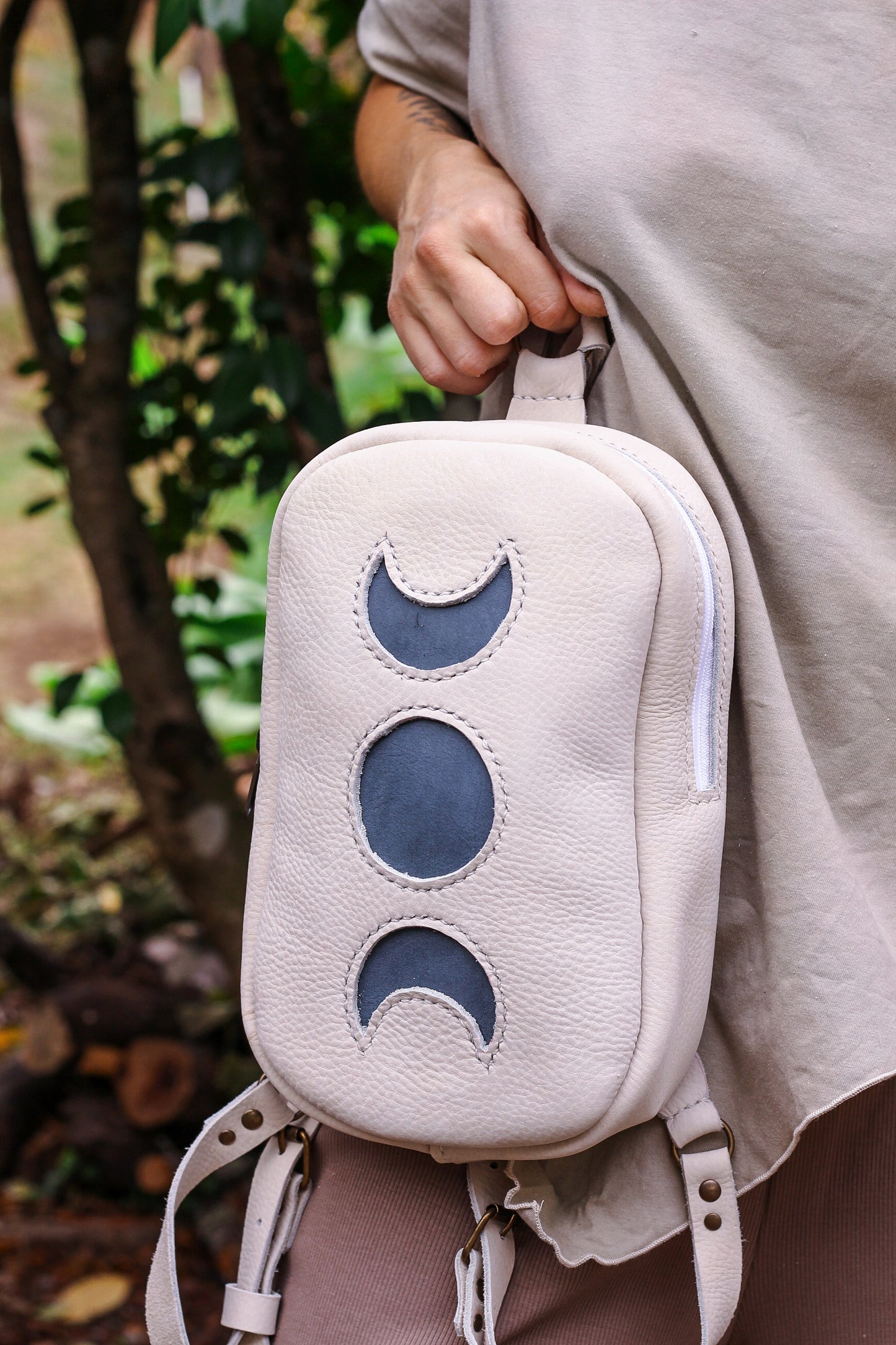 MOON BACKPACK | White & Blue