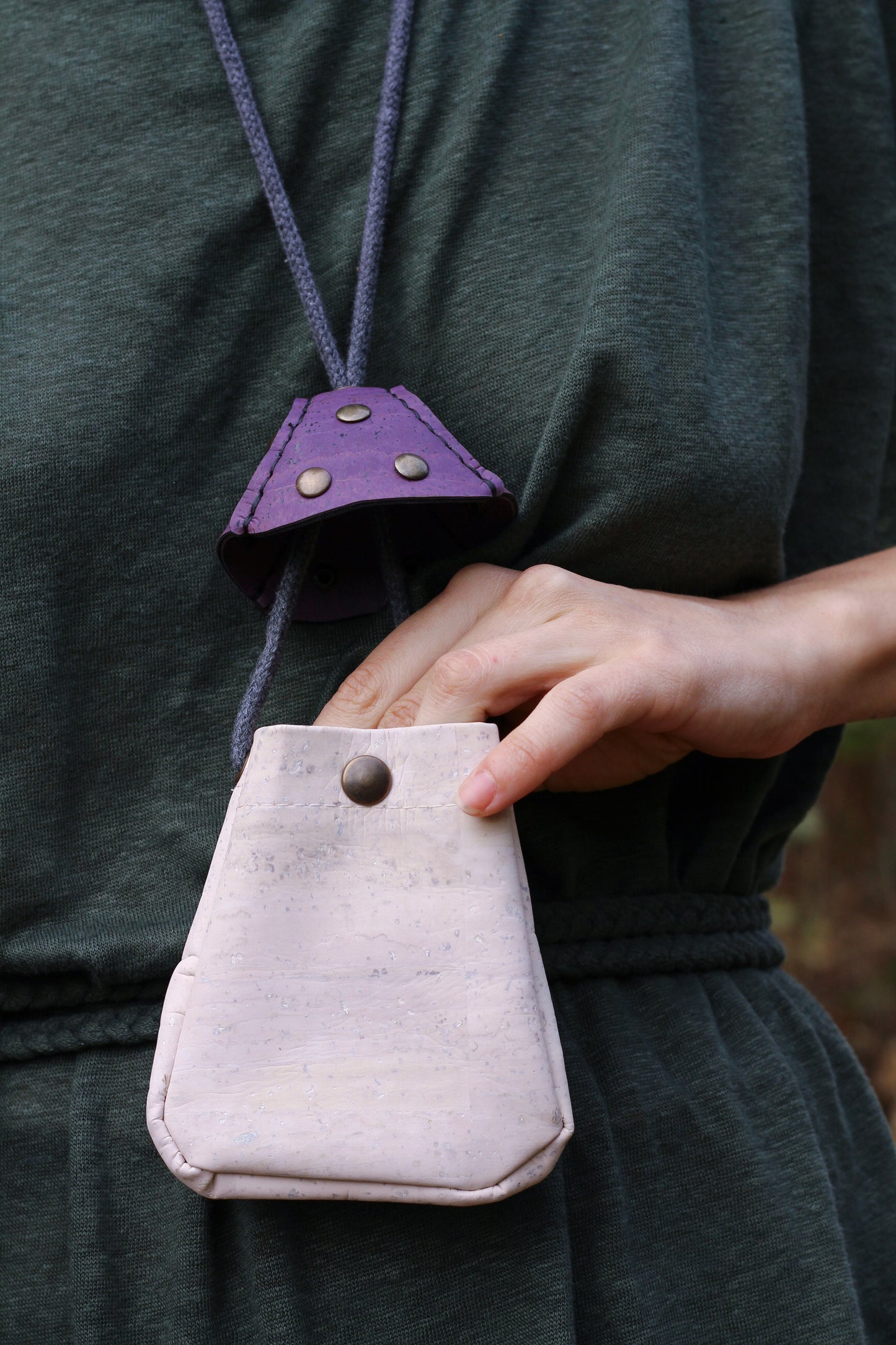 VEGAN | Mushroom pocket bag | Purple
