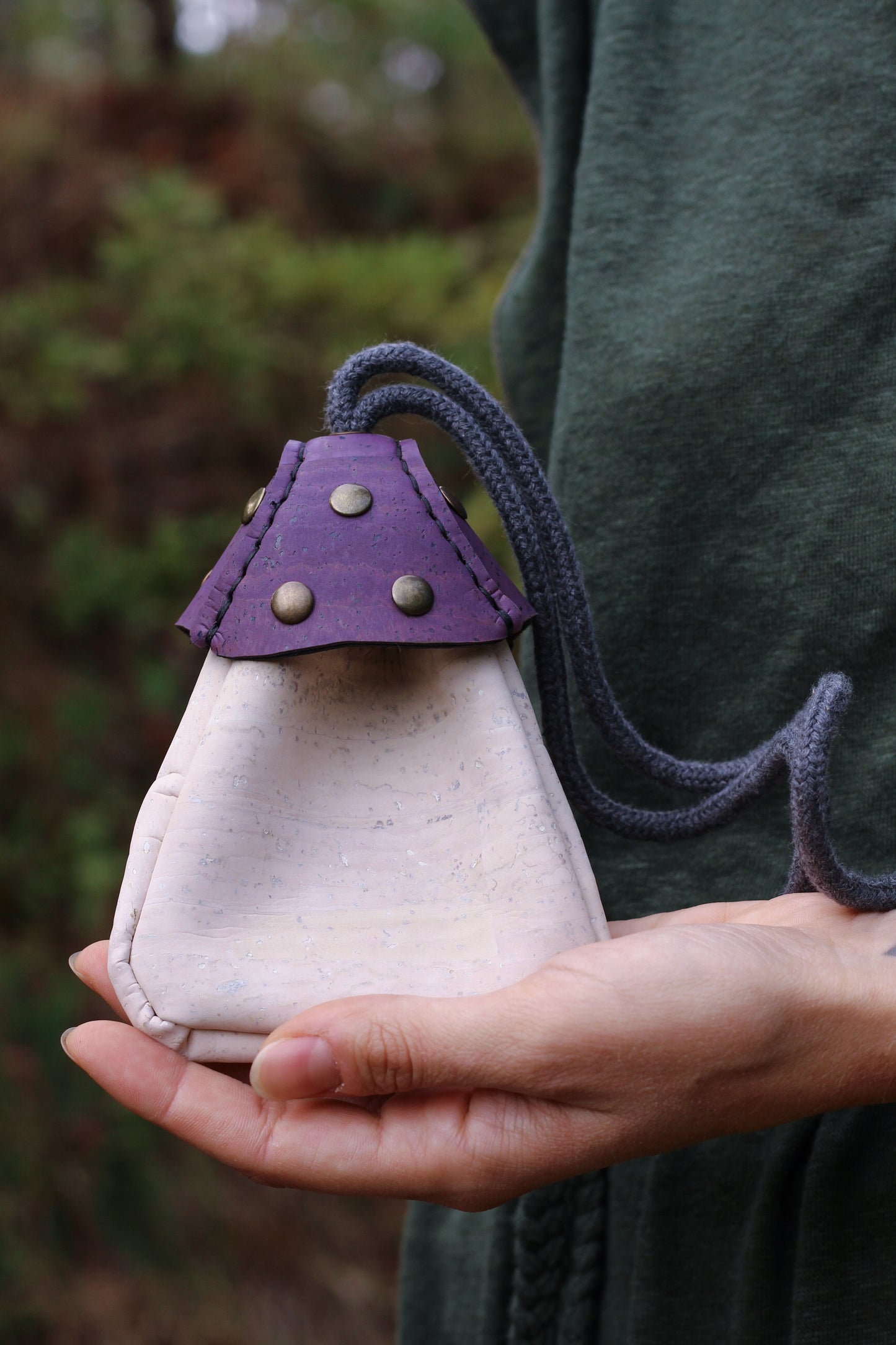 VEGAN | Mushroom pocket bag | Purple