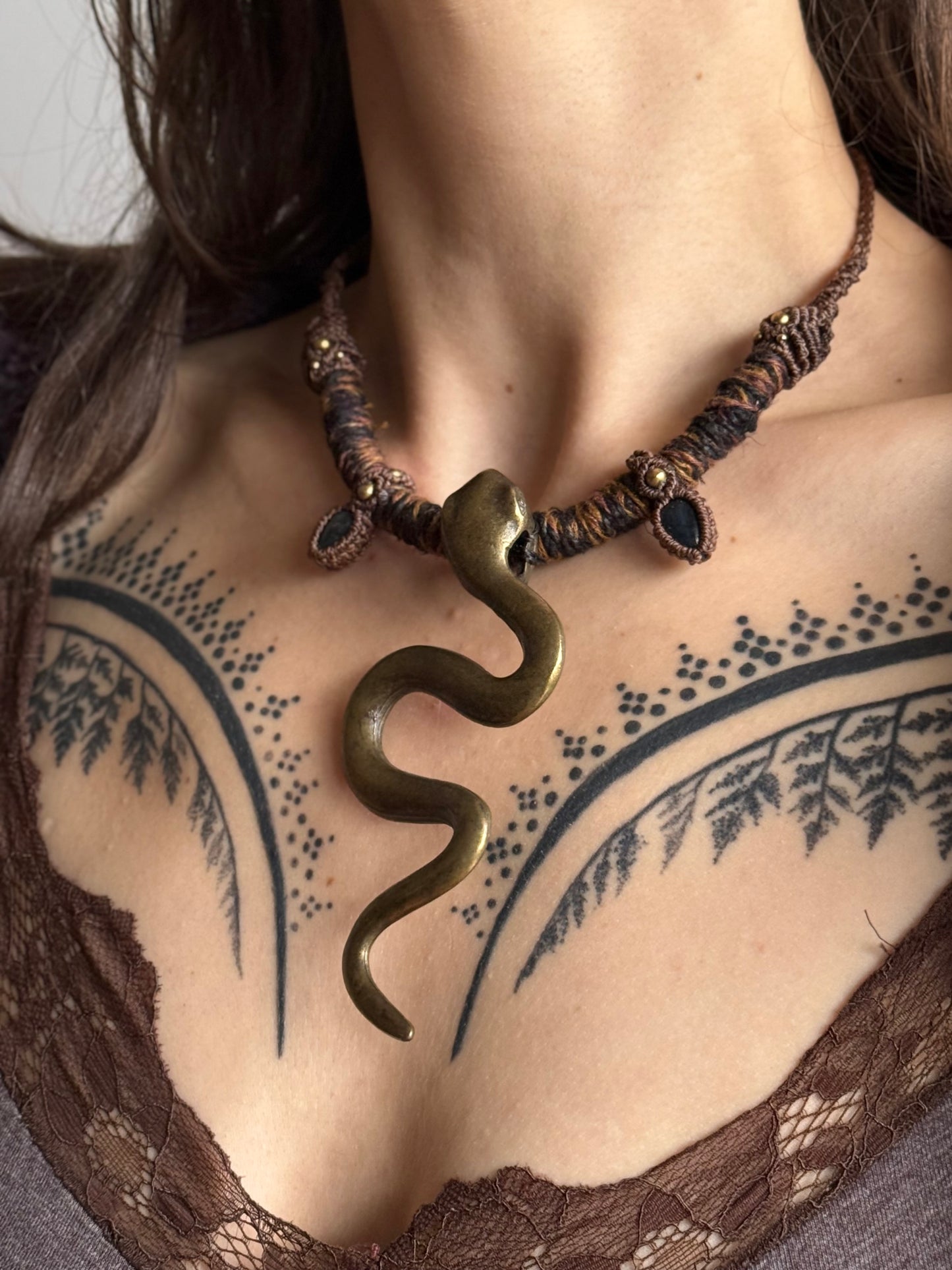 Snake Statement Necklace | Falcon Eye