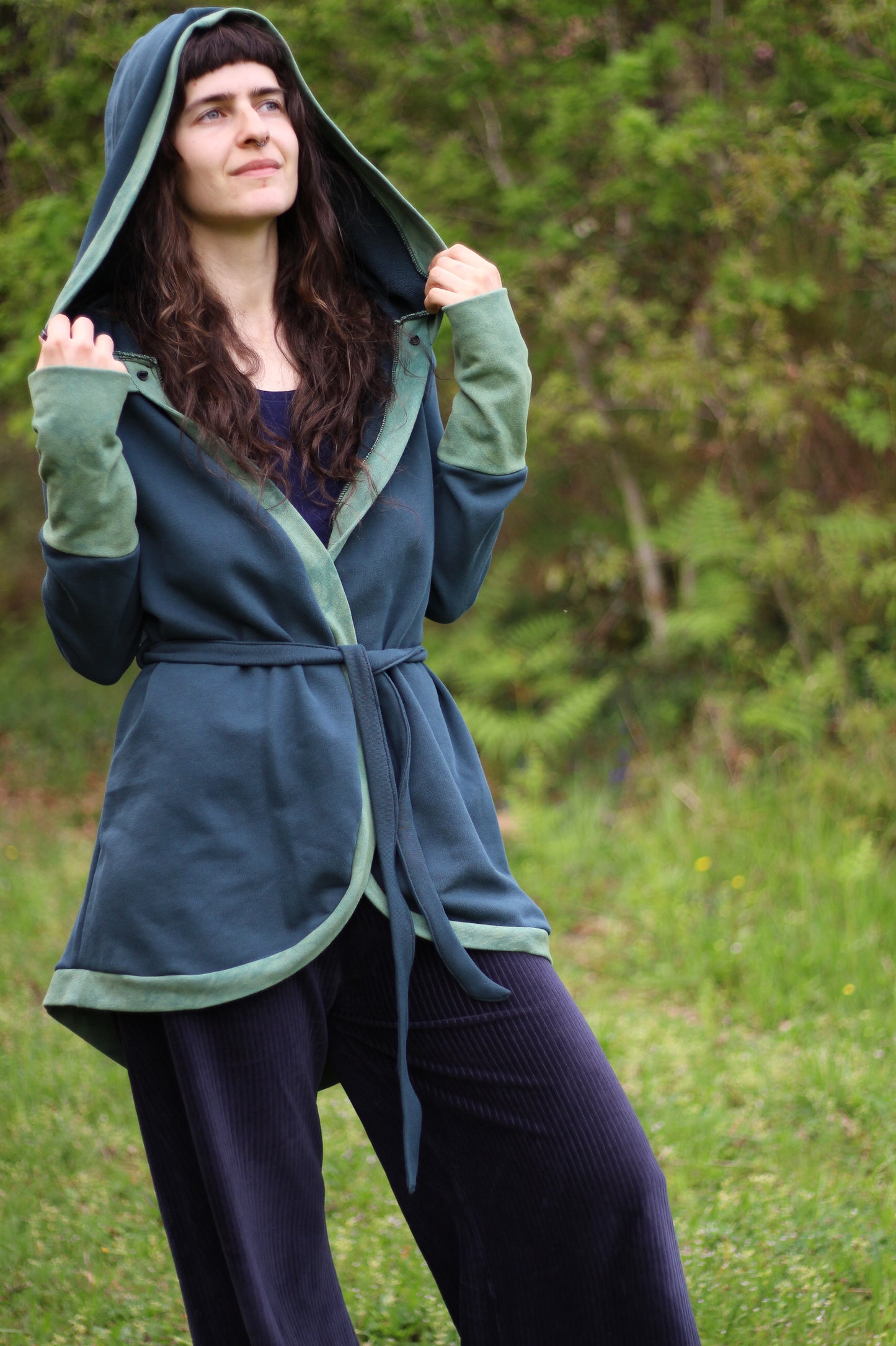 OOAK Mushroom Carding | Teal