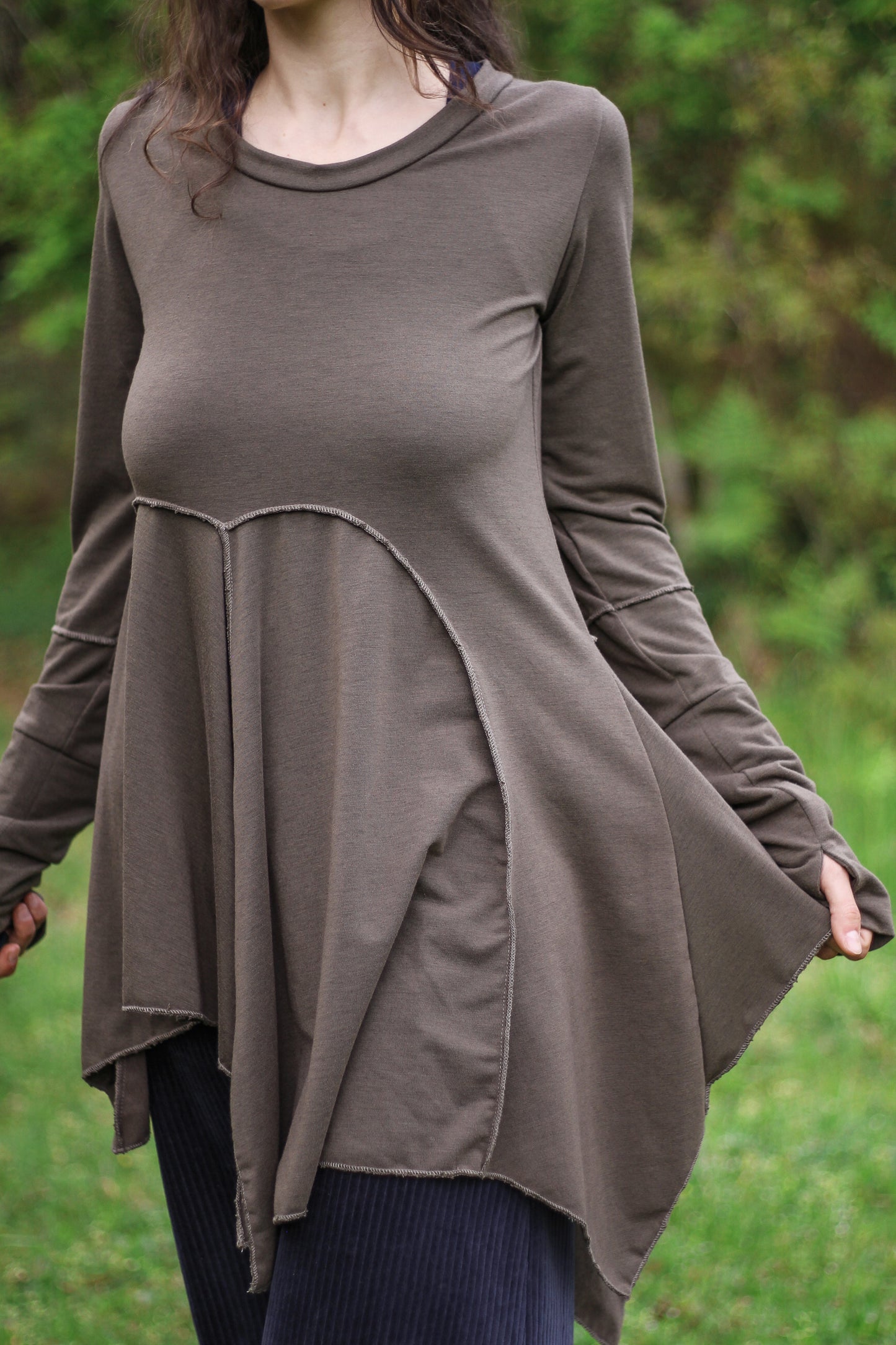 Asymmetric fairy blouse