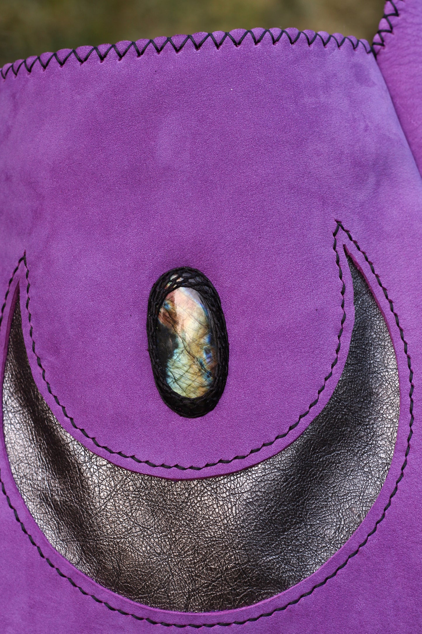 Big moon shoulder bag | Purple