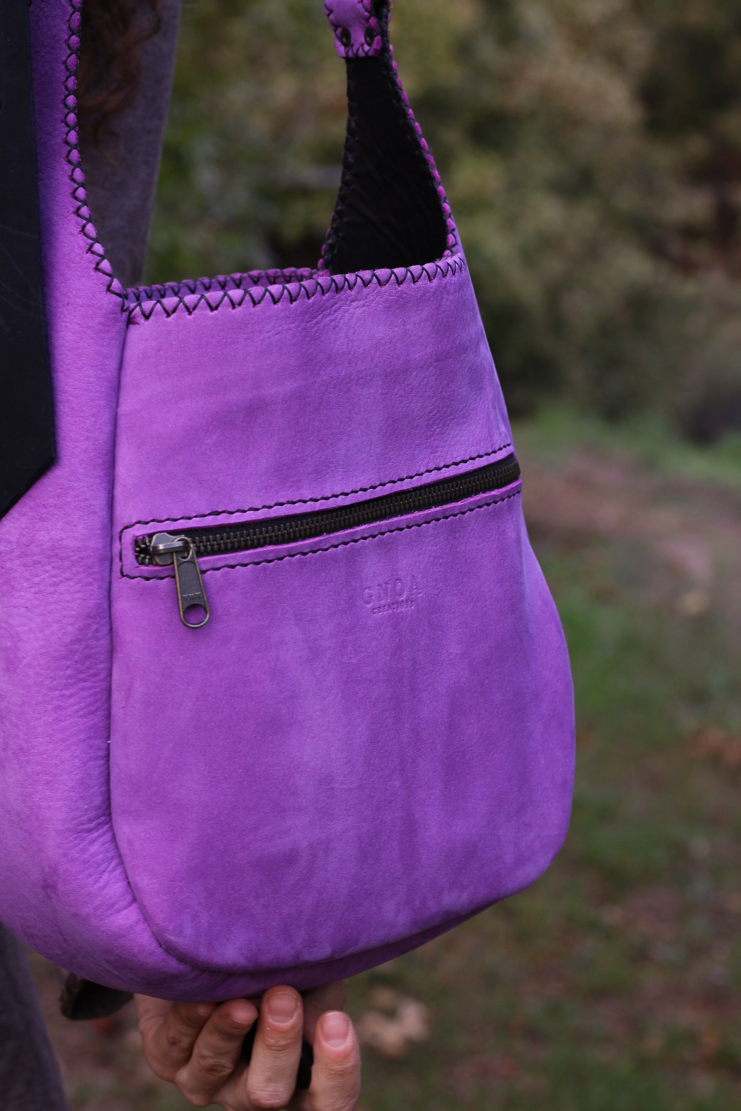 Big moon shoulder bag | Purple