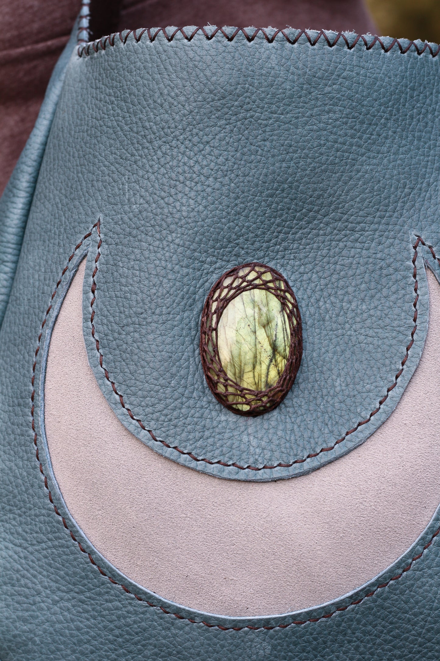 Big moon shoulder bag | Blue
