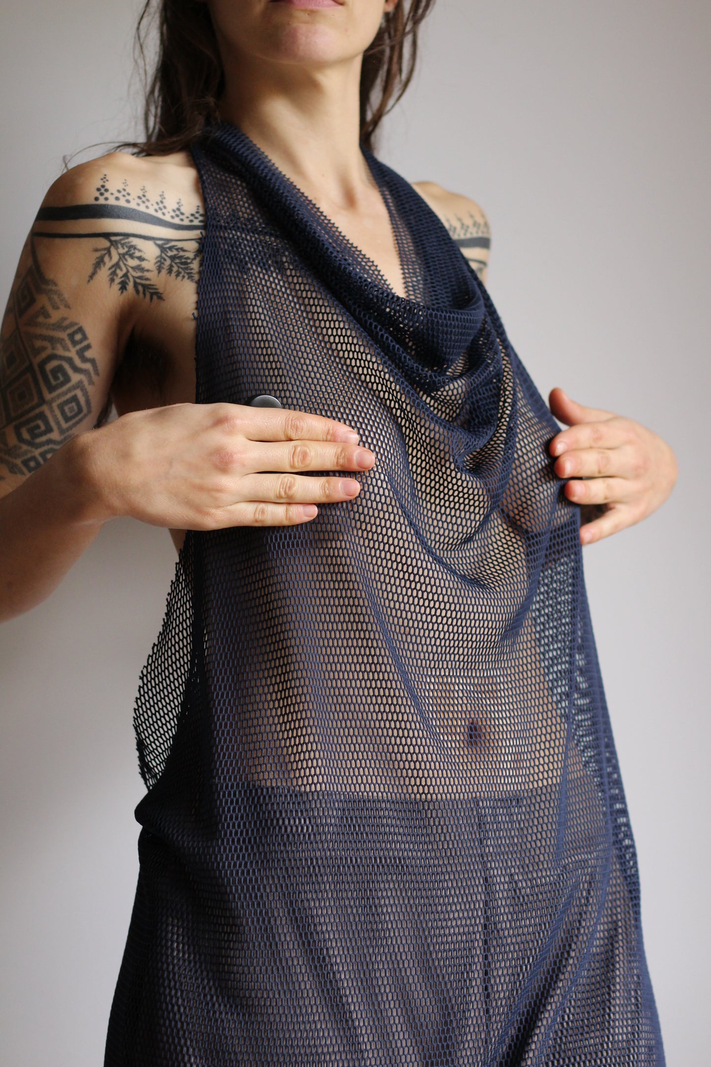 Mesh dress | Dark Blue | S
