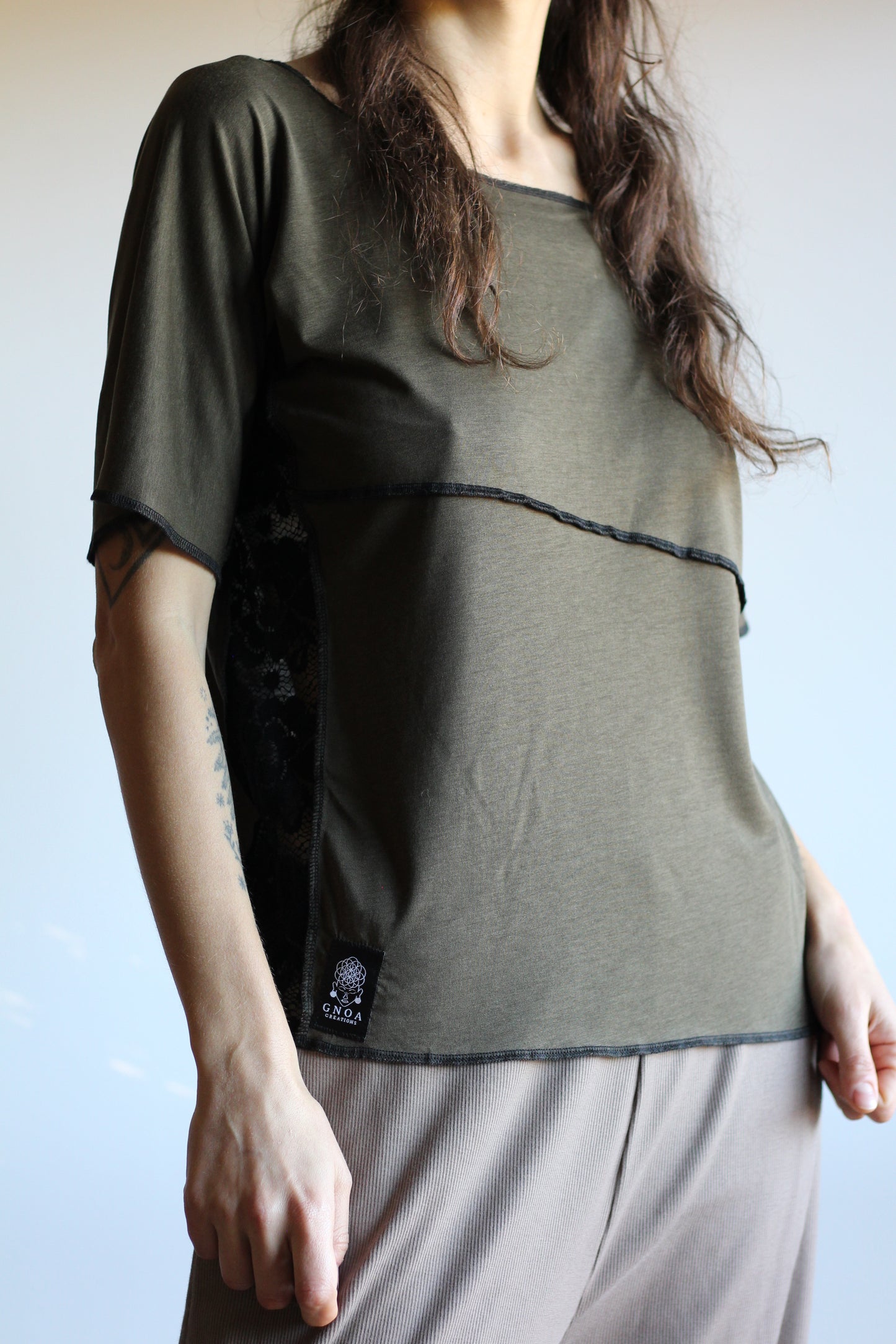 Blouse | Khaki & Black | S - M