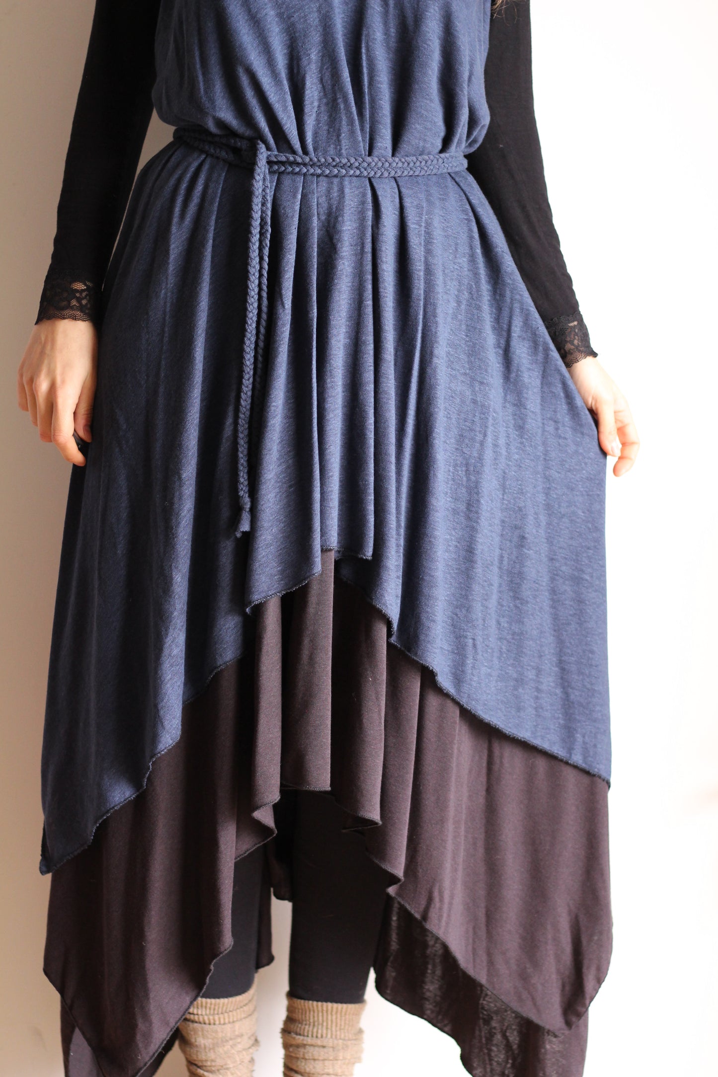 Freyja dress | Blue & Black | One size