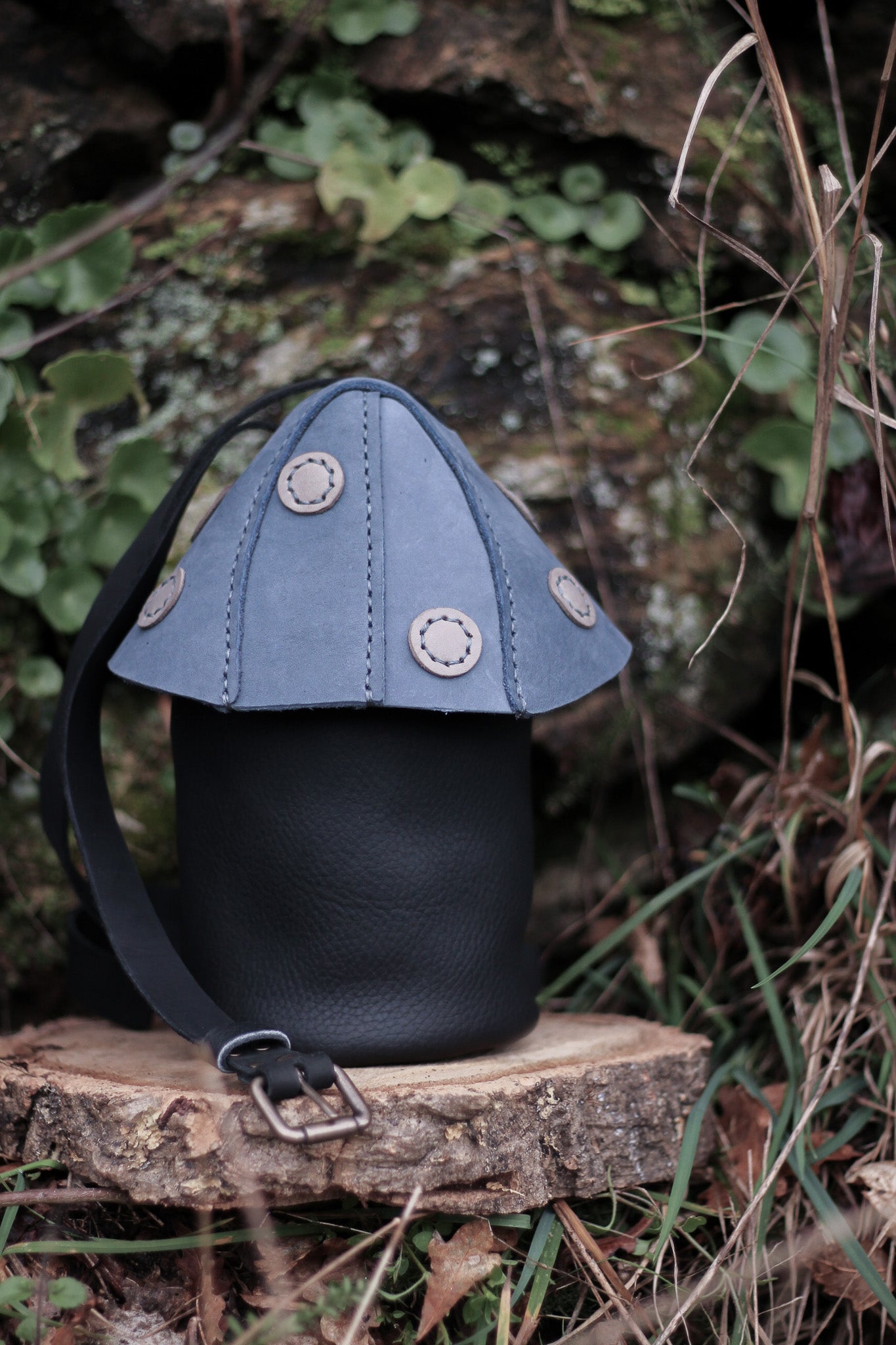 Mushie Bag | Black & Blue
