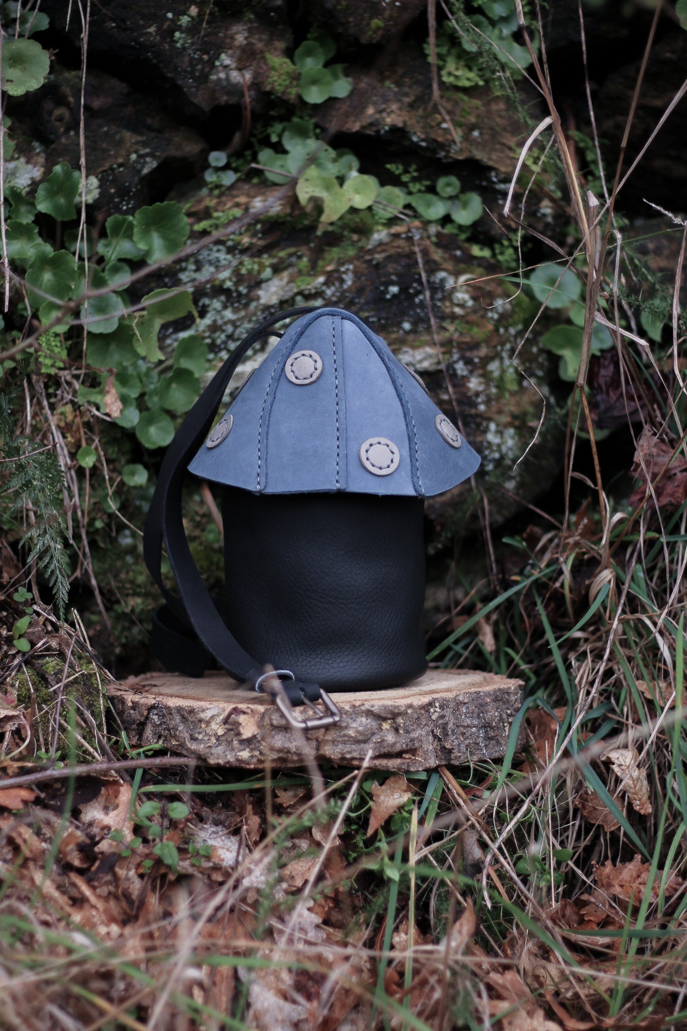 Mushie Bag | Black & Blue
