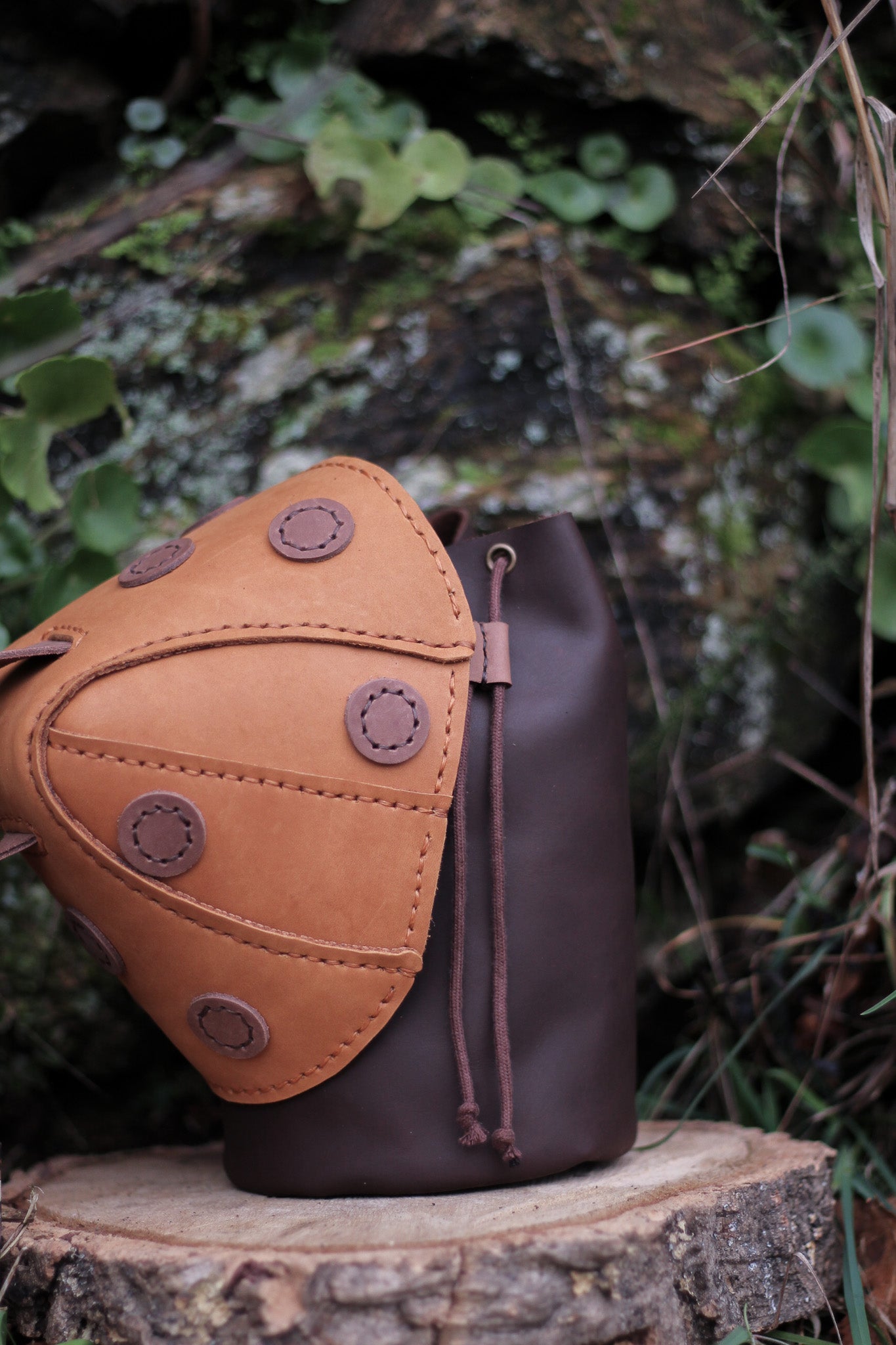 Mushie Bag | Brown & Orange