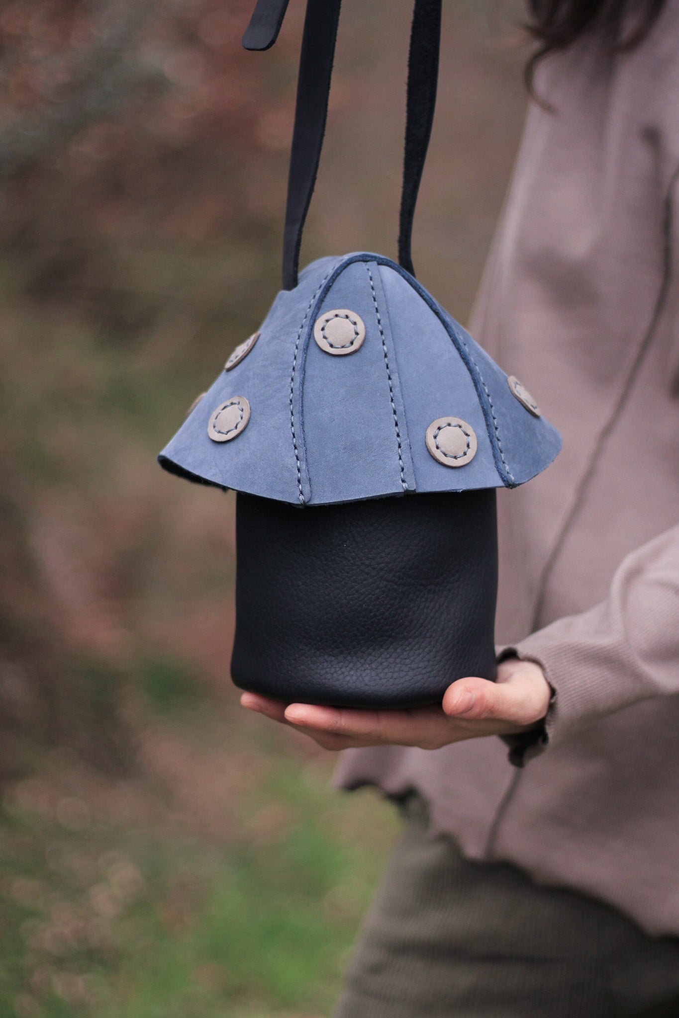Mushie Bag | Black & Blue
