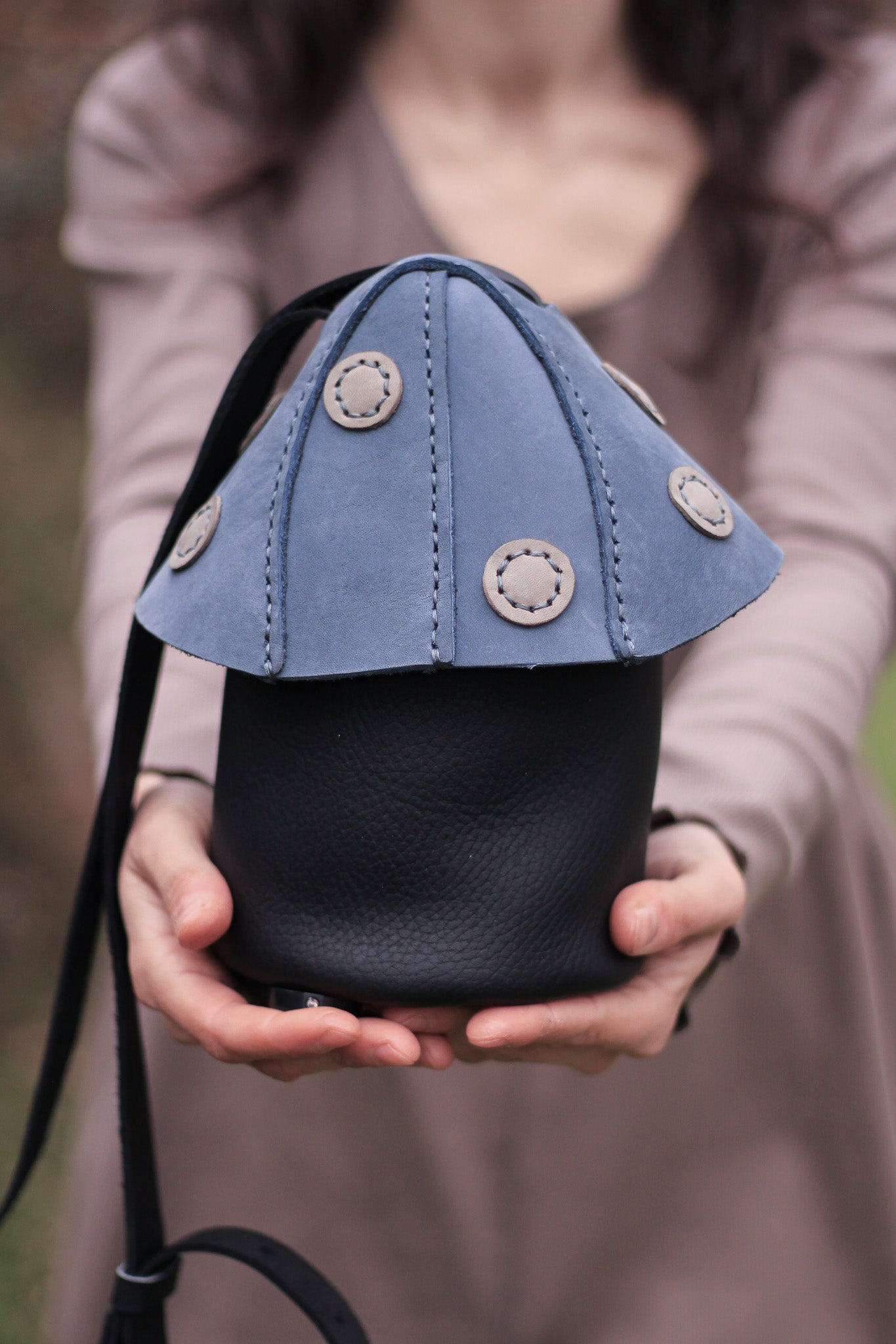 Mushie Bag | Black & Blue