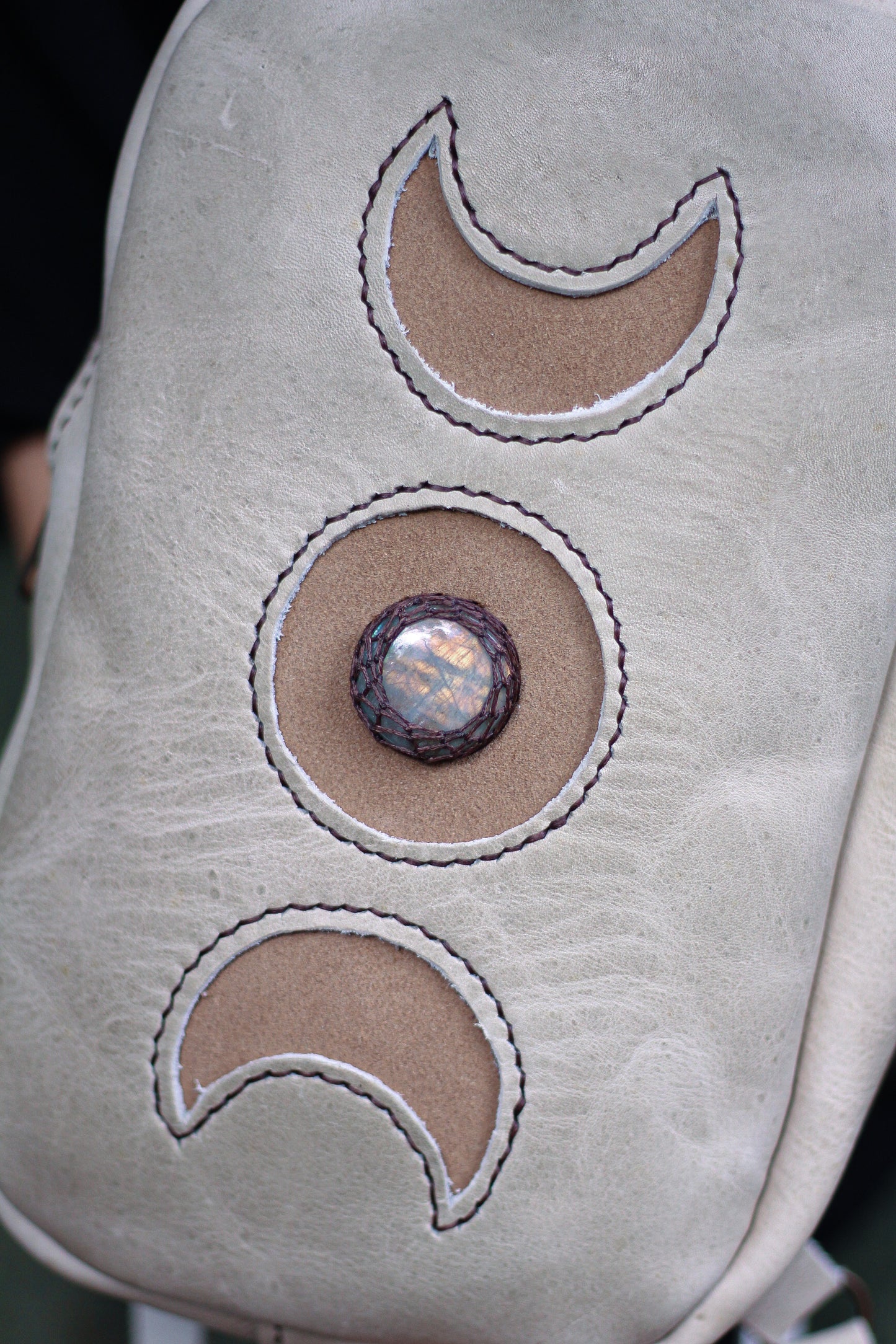 MOON BACKPACK | Tea Green & Beige