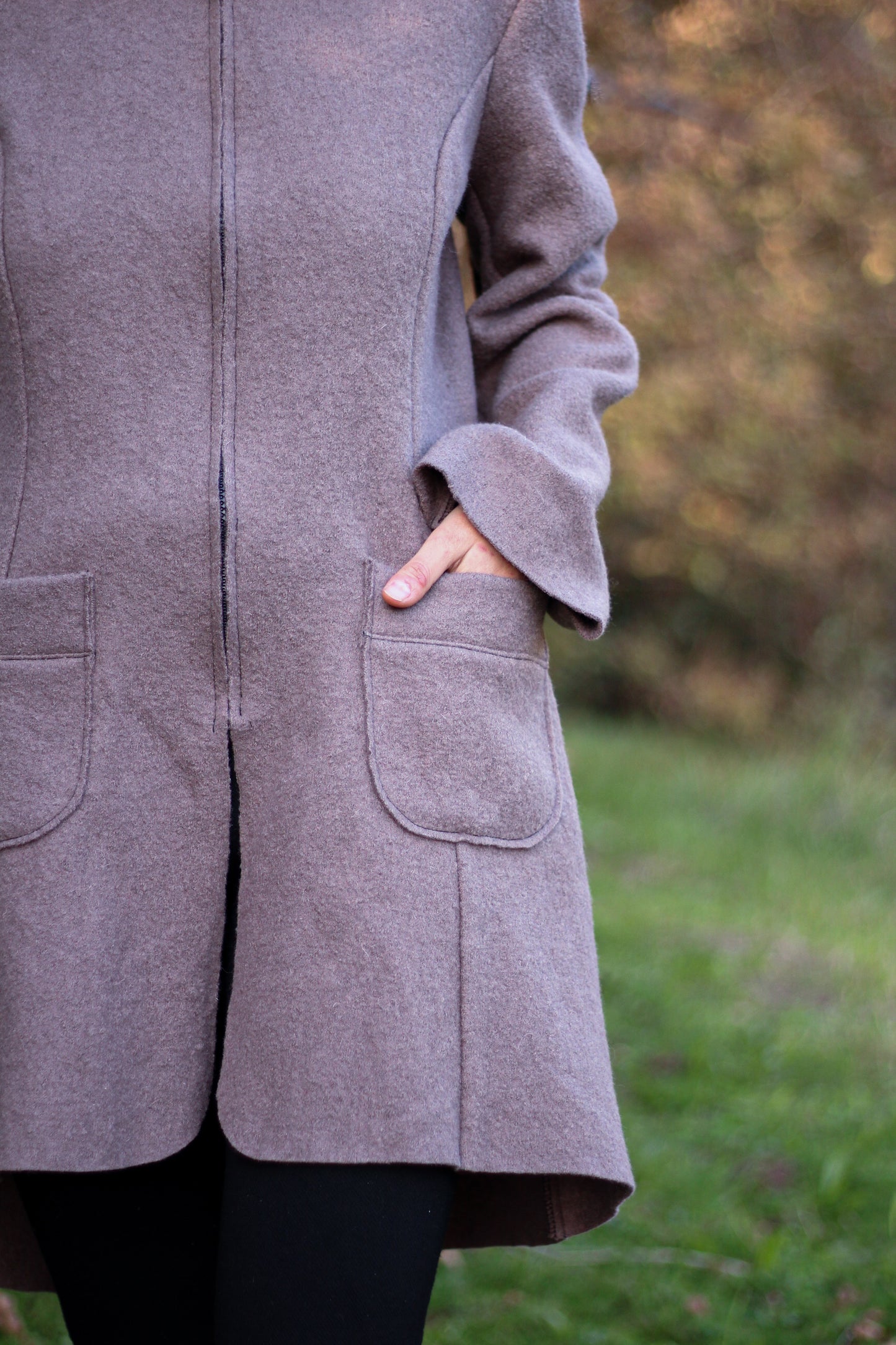 SAGE Coat | Dusty gray/pink