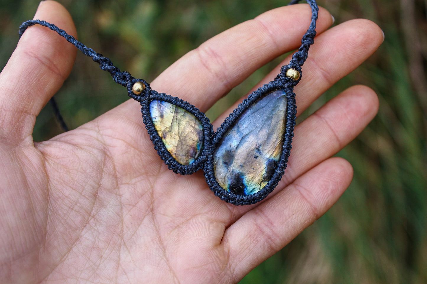 Assymetric necklace | Labradorite
