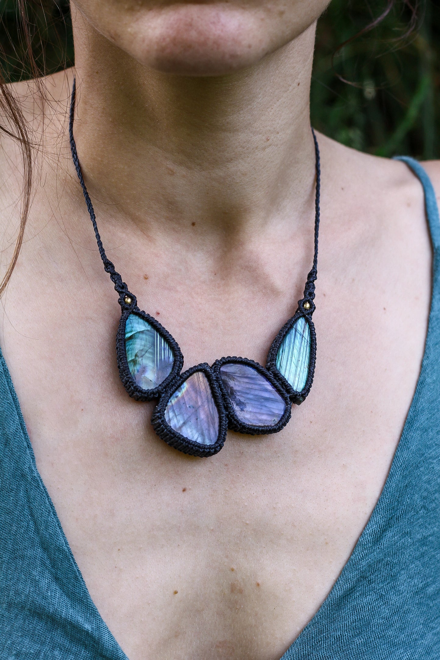 Cosmic assymetric necklace | Labradorite