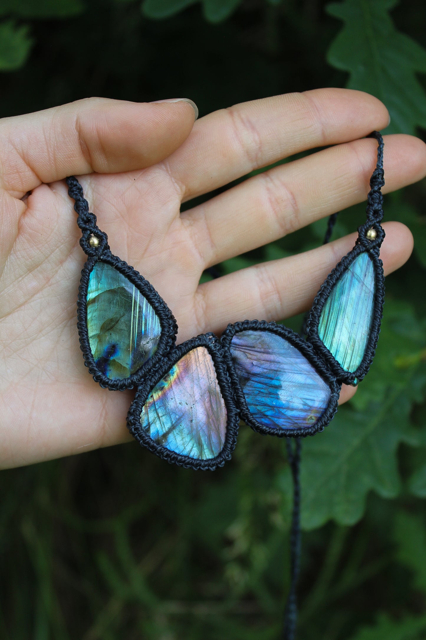 Cosmic assymetric necklace | Labradorite