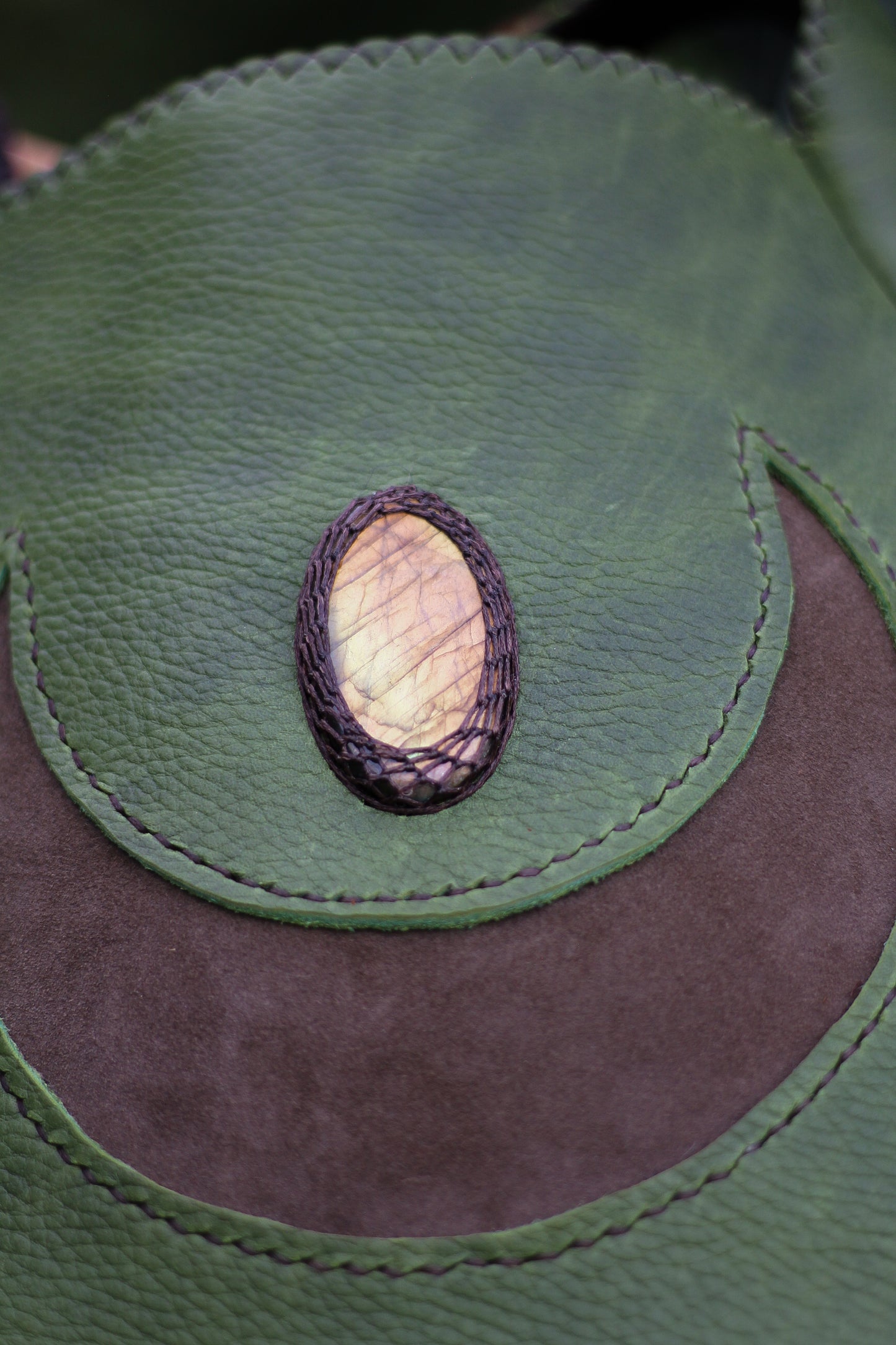 Big moon shoulder bag | Green