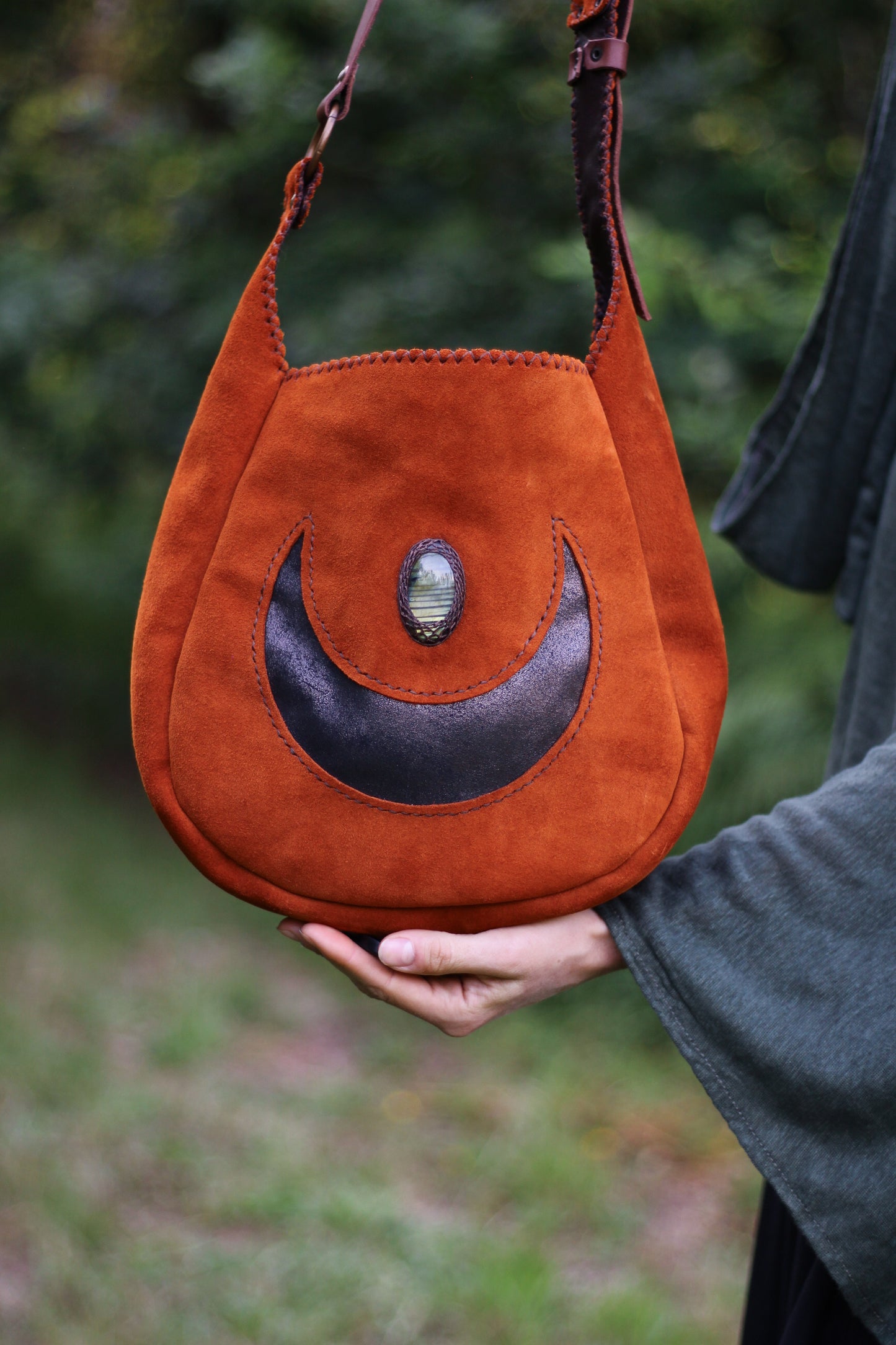 Big moon shoulder bag | Orange