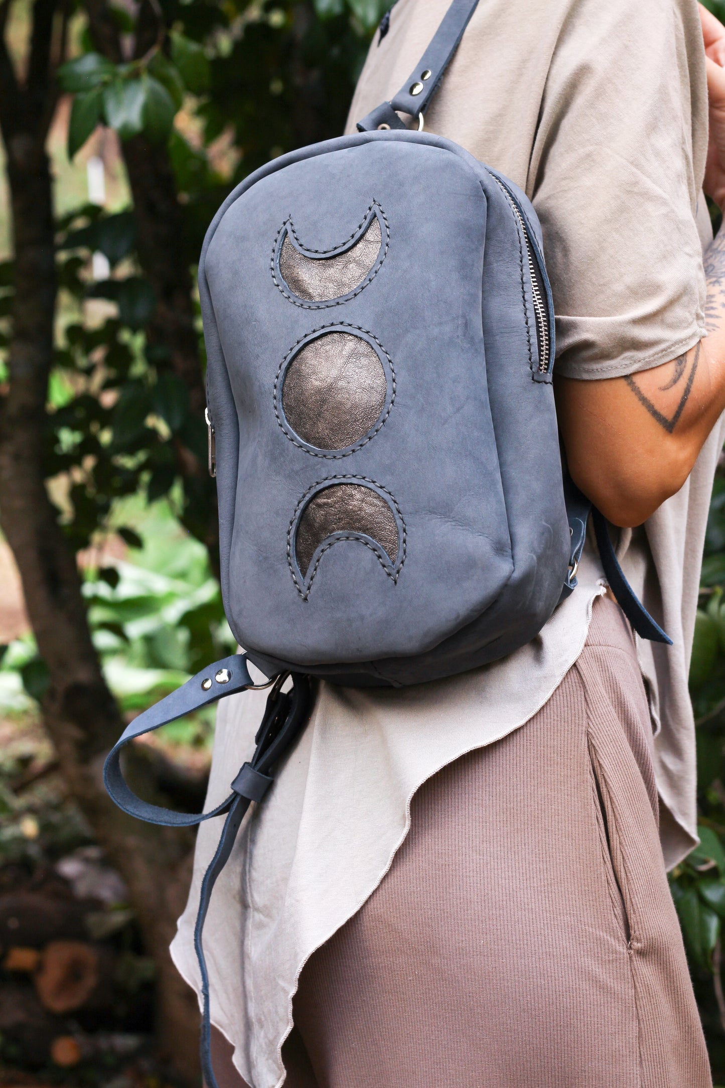MOON BACKPACK | Blue & Silver
