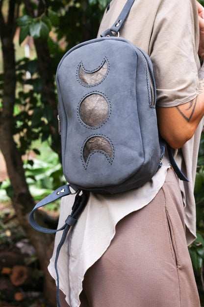 MOON BACKPACK | Blue & Silver