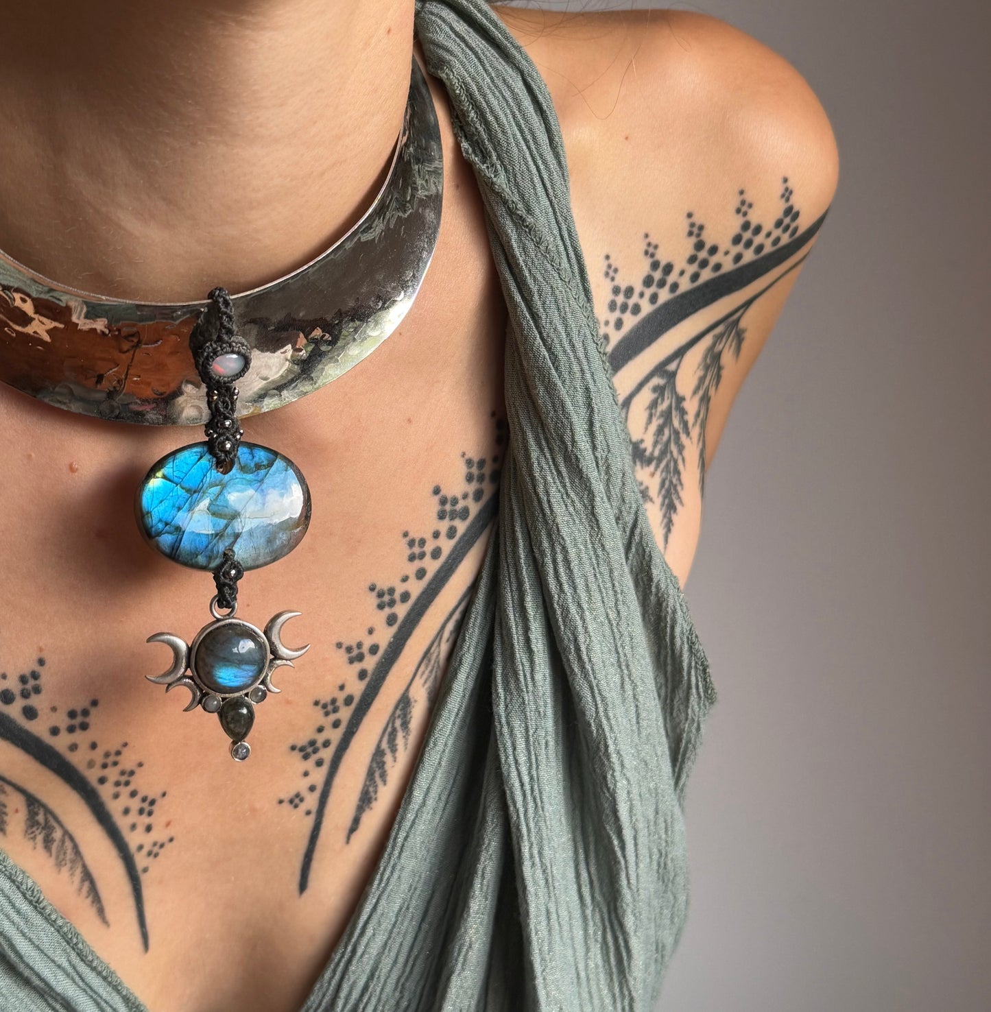 Opal & Labradorite Statement Necklace | Inner Goddess Collection
