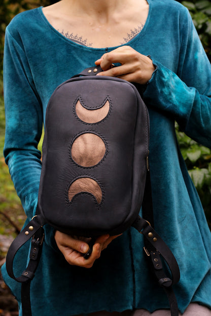 MOON BACKPACK | Black & Gold