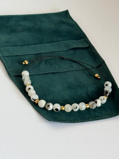 Sekhmet Bracelet | Protection | Moonstone w/ Turmaline