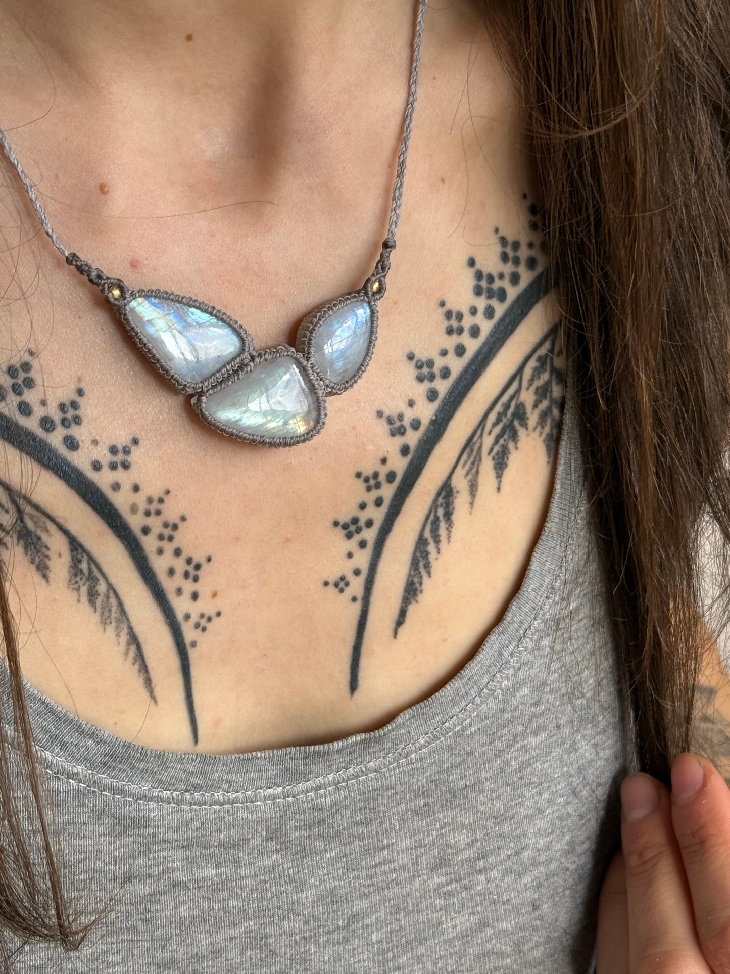 Assymetric Moonstone Neckalce | Soul Collection
