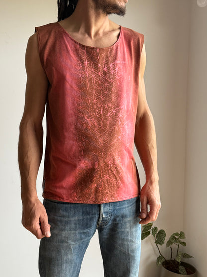 Men Sleeveless Shirt | Dark Orange |