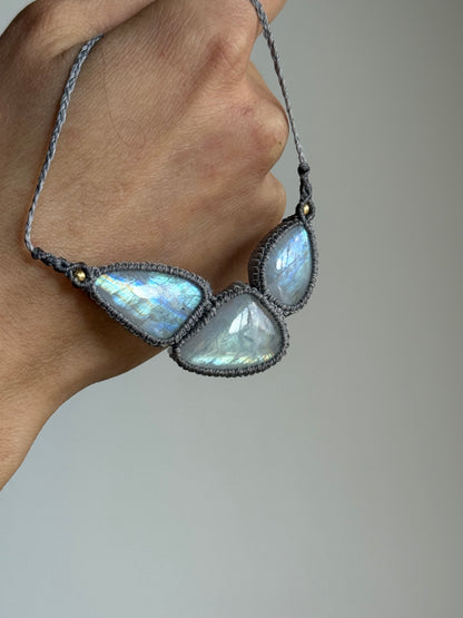 Assymetric Moonstone Neckalce | Soul Collection