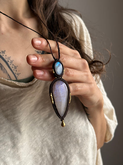 Moonstone & Belmorite Pendant | Soul Collection