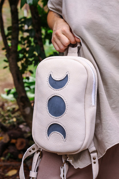 MOON BACKPACK | White & Blue