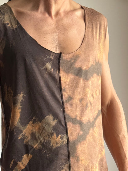 Men Sleeveless Shirt | Brown | S
