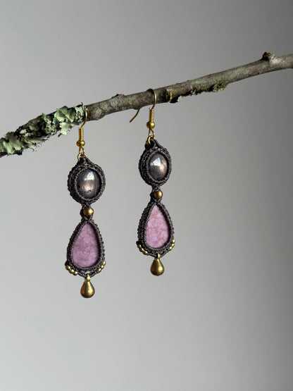 Star Ruby & Phosphosiderite Earrings | Inner Goddess Collection
