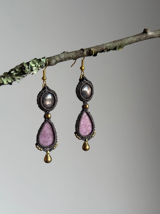 Star Ruby & Phosphosiderite Earrings | Inner Goddess Collection