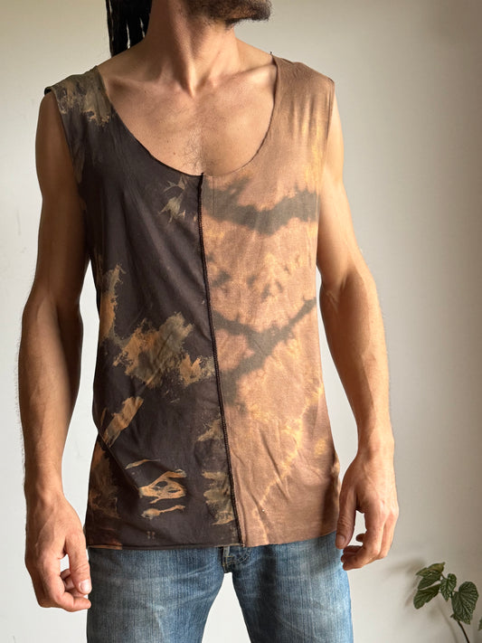 Men Sleeveless Shirt | Brown | S