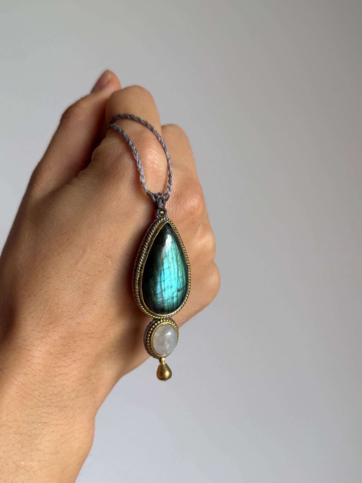 Labradorite & Moonstone Pendant | Inner Goddess Collection