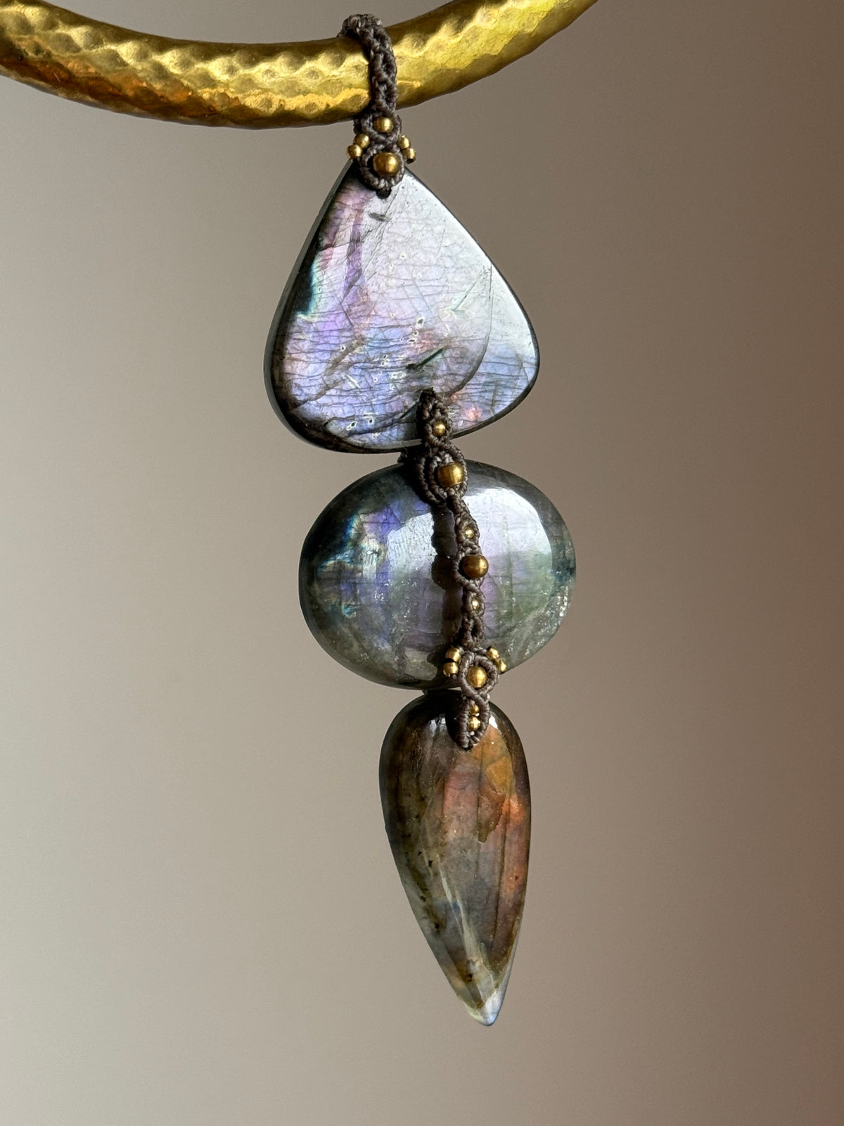 Purple Labradorite Statement Necklace | Inner Goddess Collection
