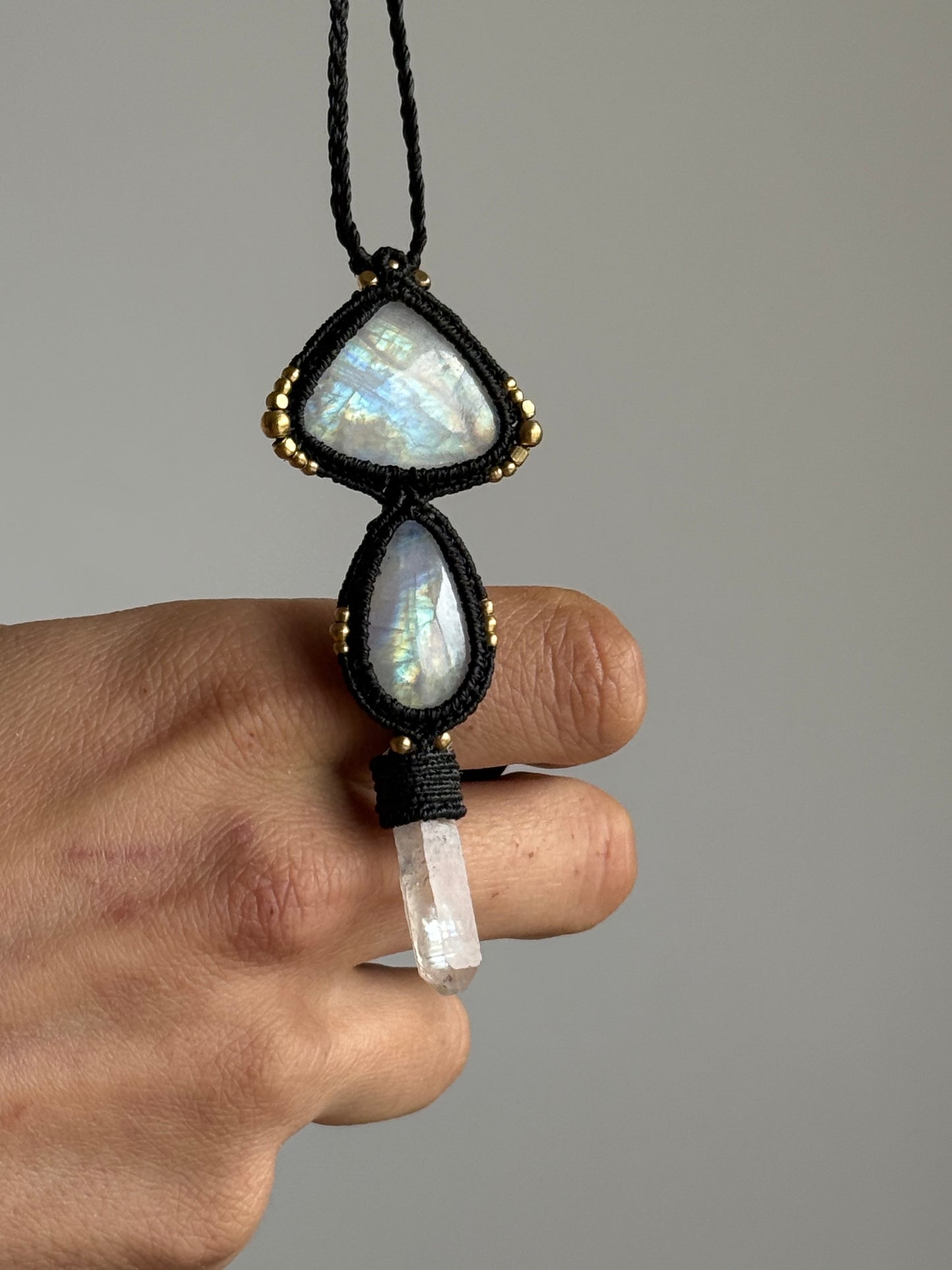Moonstone & Quartz Pendant | Soul Collection