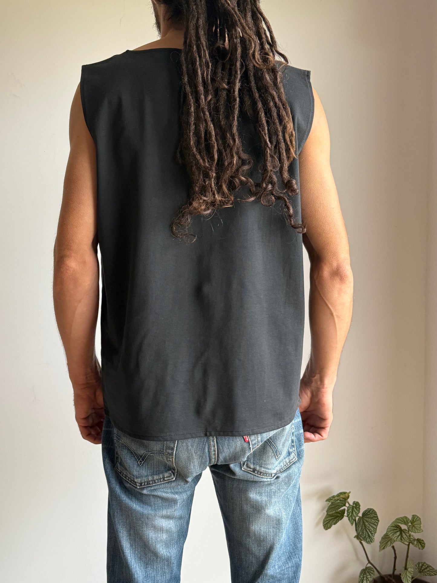 Men Sleeveless Shirt | Black |
