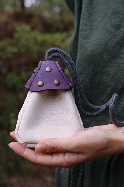 VEGAN | Mushroom pocket bag | Purple