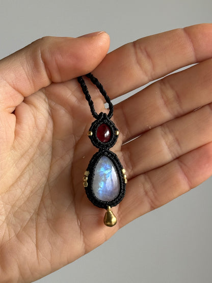 Garnet & Moonstone Pendant | Soul Collection