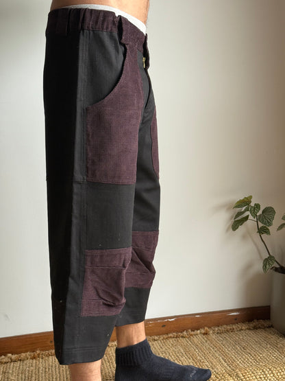 Men Short Pants | Black & Purple | M