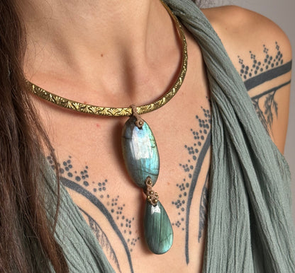 Labradorite Statement Necklace | Inner Goddess Collection