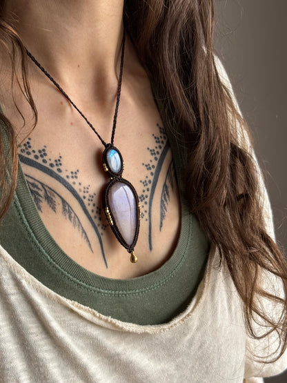 Moonstone & Belmorite Pendant | Soul Collection
