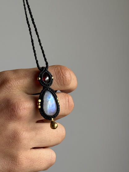 Garnet & Moonstone Pendant | Soul Collection