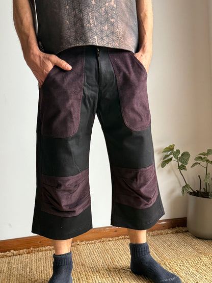 Men Short Pants | Black & Purple | M